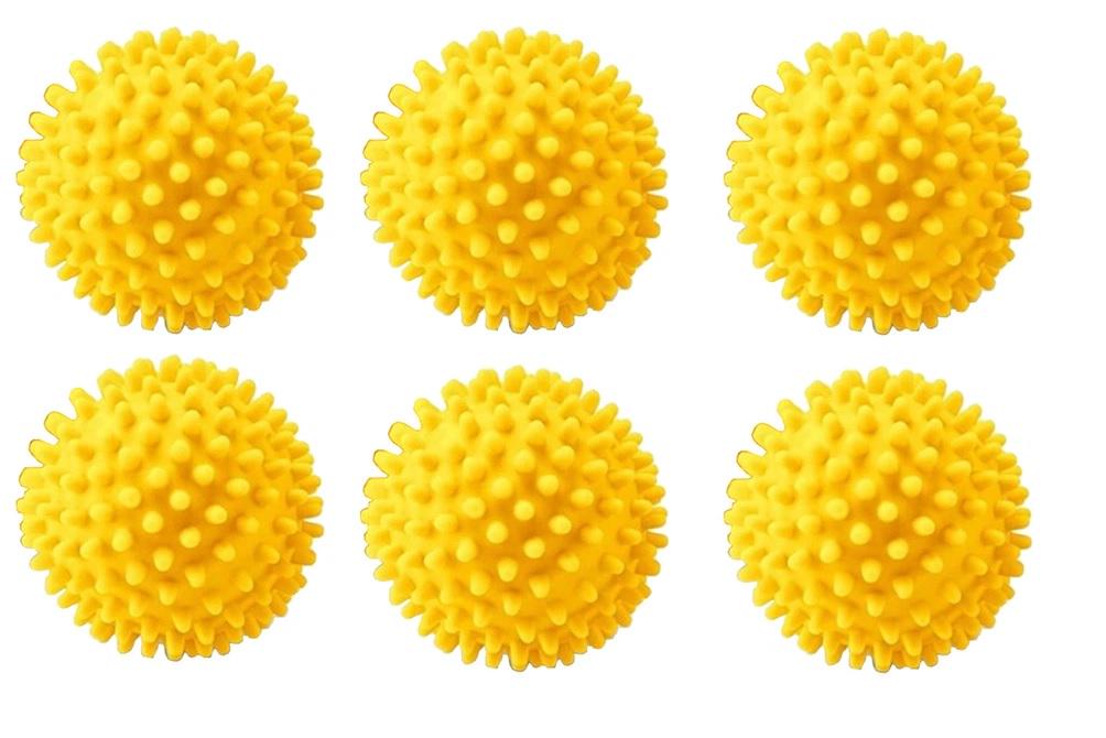 Комплект м'ячиків для прання Kayfovo KB6Y та мішечок для прання KBW1 6 шт. Yellow (28684)