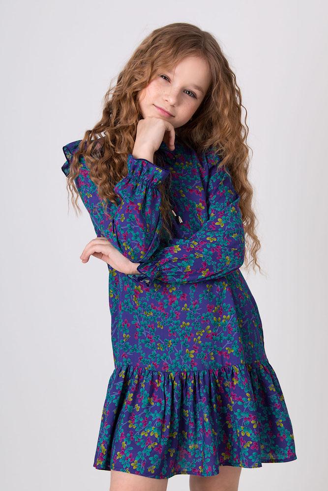 Сукня для дівчинки Mevis Квіточки 4968-06 122 см Фіолетовий