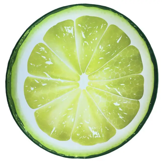 Килимок безворсовий 3D Lime з принтом круглий 80 см