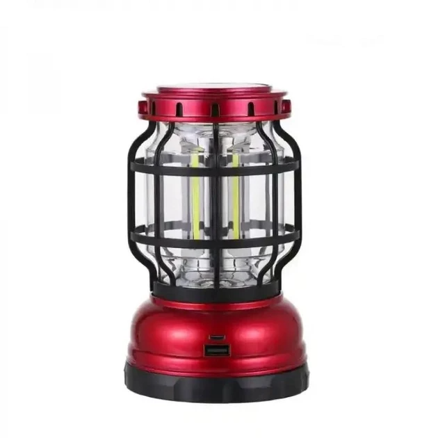 Фонарик кемпинговый BL ZJ-1990T с солнечной батареей Красный (593916)