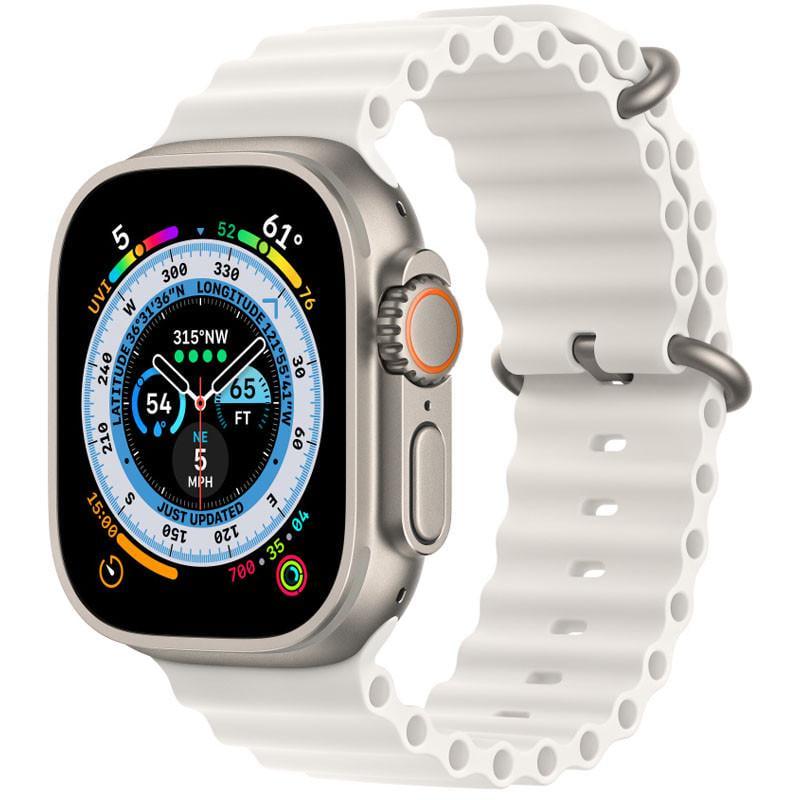Ремінець Ocean Band для Apple watch 42 мм/44 мм/45 мм/49 мм Білий (00000059155_2)