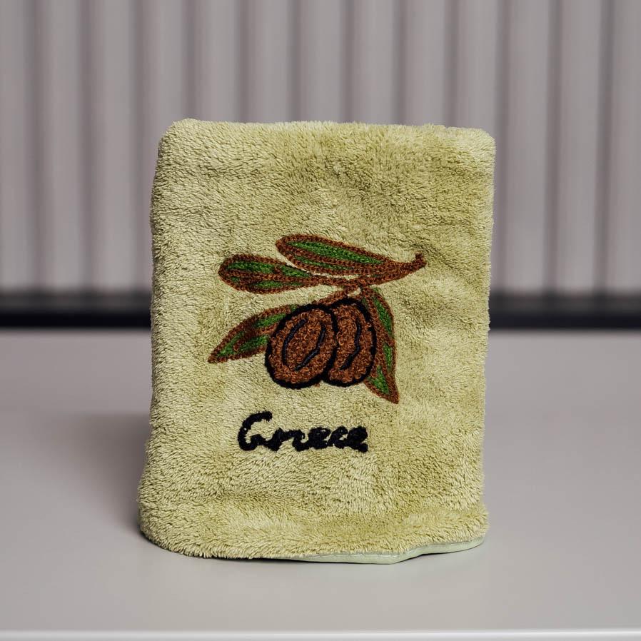 Полотенца кухонные Дубовой шарм микрофибра 35х75 см Оливково-зеленый (88098)