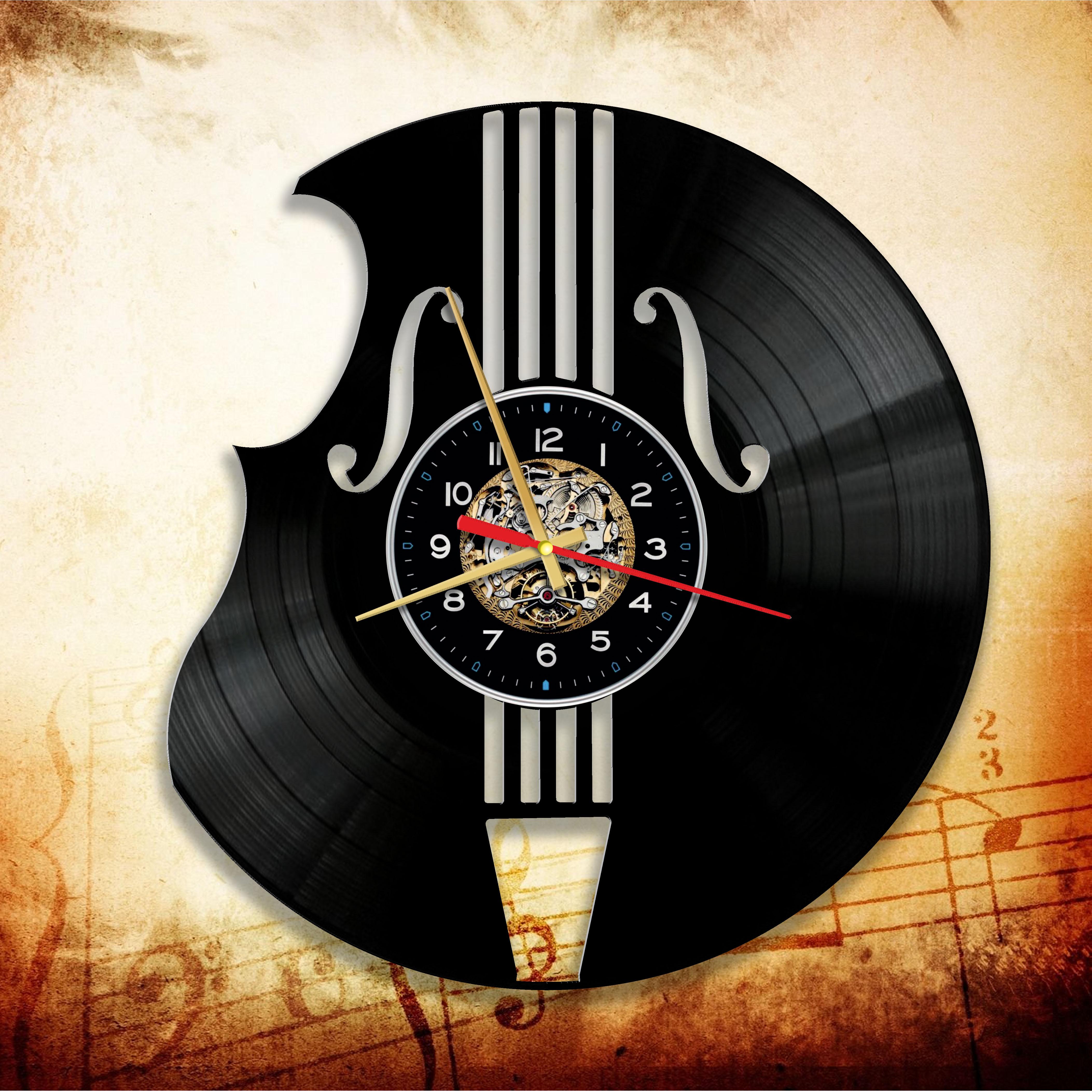Часы настенные Виолончель 3025 из виниловой пластинки