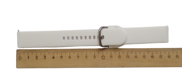 Ремешок для часов силиконовый 20х180 мм White (3193) - фото 3 Ремешок для часов силиконовый 20х180 мм White (3193) - фото 3