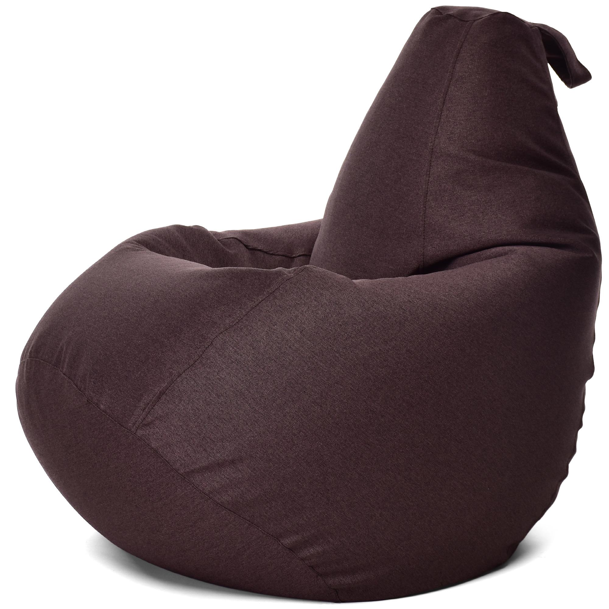 Кресло-мешок iQmebel Груша стандарт+ рогожка Коричневый