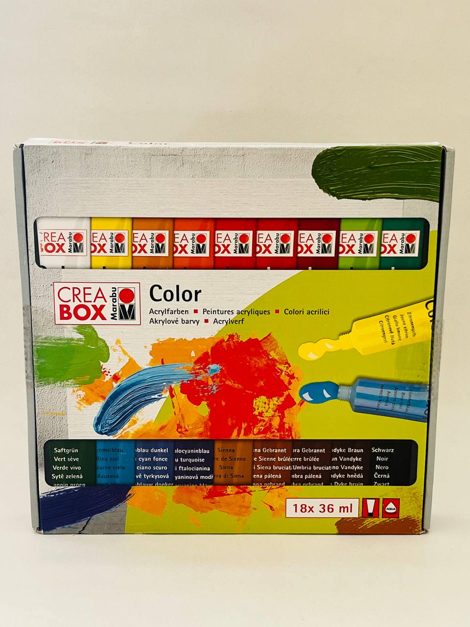 Набір акрилових фарб Crea Box Marabu 36 мл 18 шт.