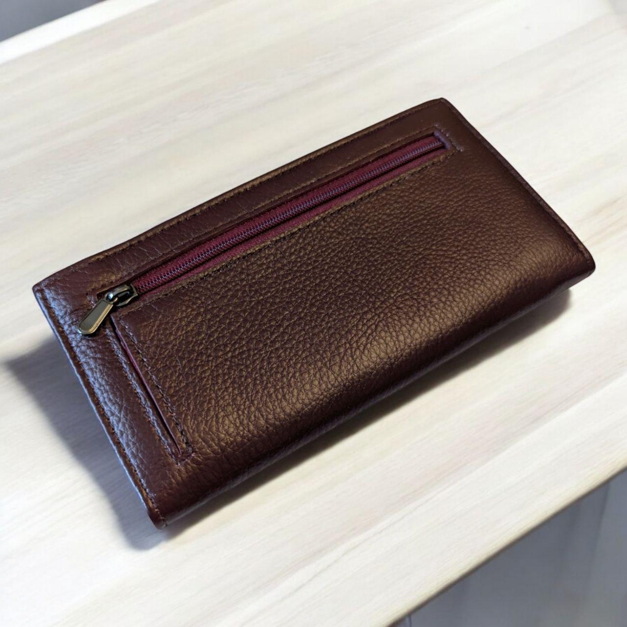 Гаманець жіночий на кнопці середнього розміру TAILIAN 17х10 см Коричневий (Т-515) - фото 2 Гаманець жіночий на кнопці середнього розміру TAILIAN 17х10 см Коричневий (Т-515) - фото 2