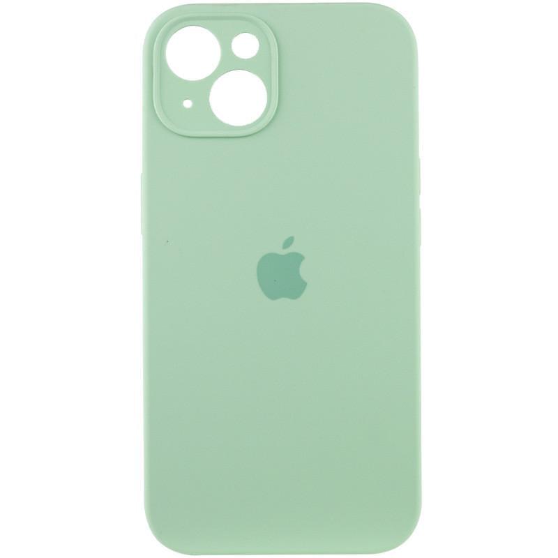 Противоударный чехол Silicone Case Full Camera Protective (AA) для Apple iPhone 13 (6.1") Зеленый / Pistachio