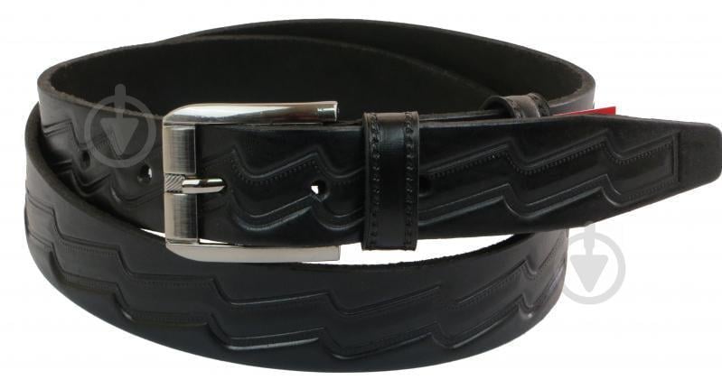 Кожаный ремень Skipper 110-130 x 3.5 см Черный (1020-35)