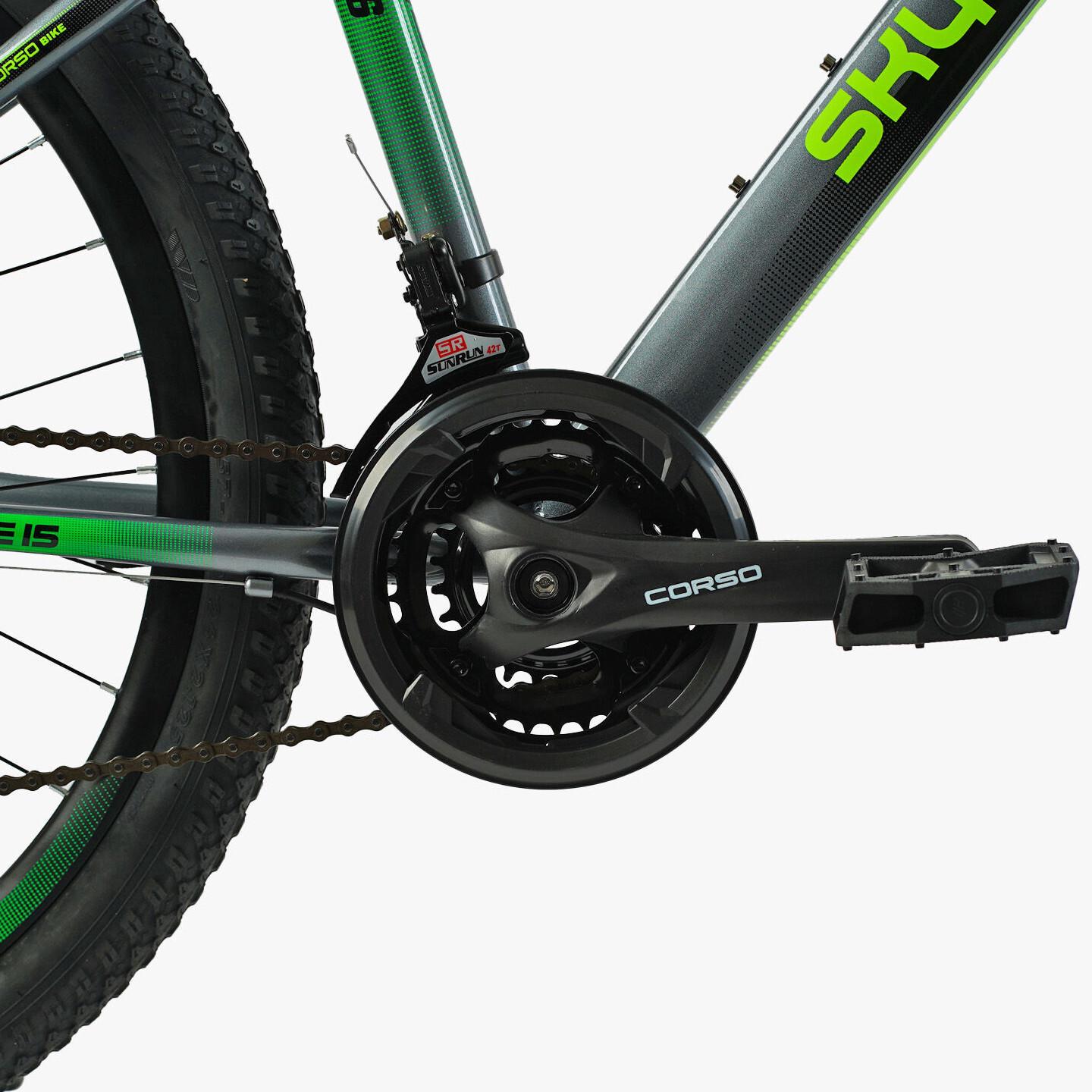 Велосипед гірський Corso Skywalker 26"/15" Зелений (436684633) - фото 6 Велосипед гірський Corso Skywalker 26"/15" Зелений (436684633) - фото 6