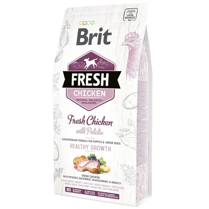 Сухой корм для щенков Brit Fresh Chicken with Potato Puppy Healthy курица 2,5 кг (170988 /0724)