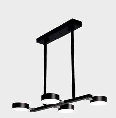 LED-люстра подвесная Valeso V-G3850-4 BK на 4 плафона 24W Черный (28686743)