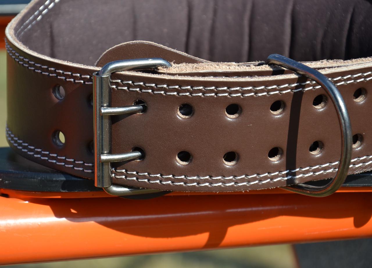 Пояс для тяжелой атлетики кожаный MadMax MFB-246 Full leather Chocolate L Brown (A-012693) - фото 4 Пояс для тяжелой атлетики кожаный MadMax MFB-246 Full leather Chocolate L Brown (A-012693) - фото 4