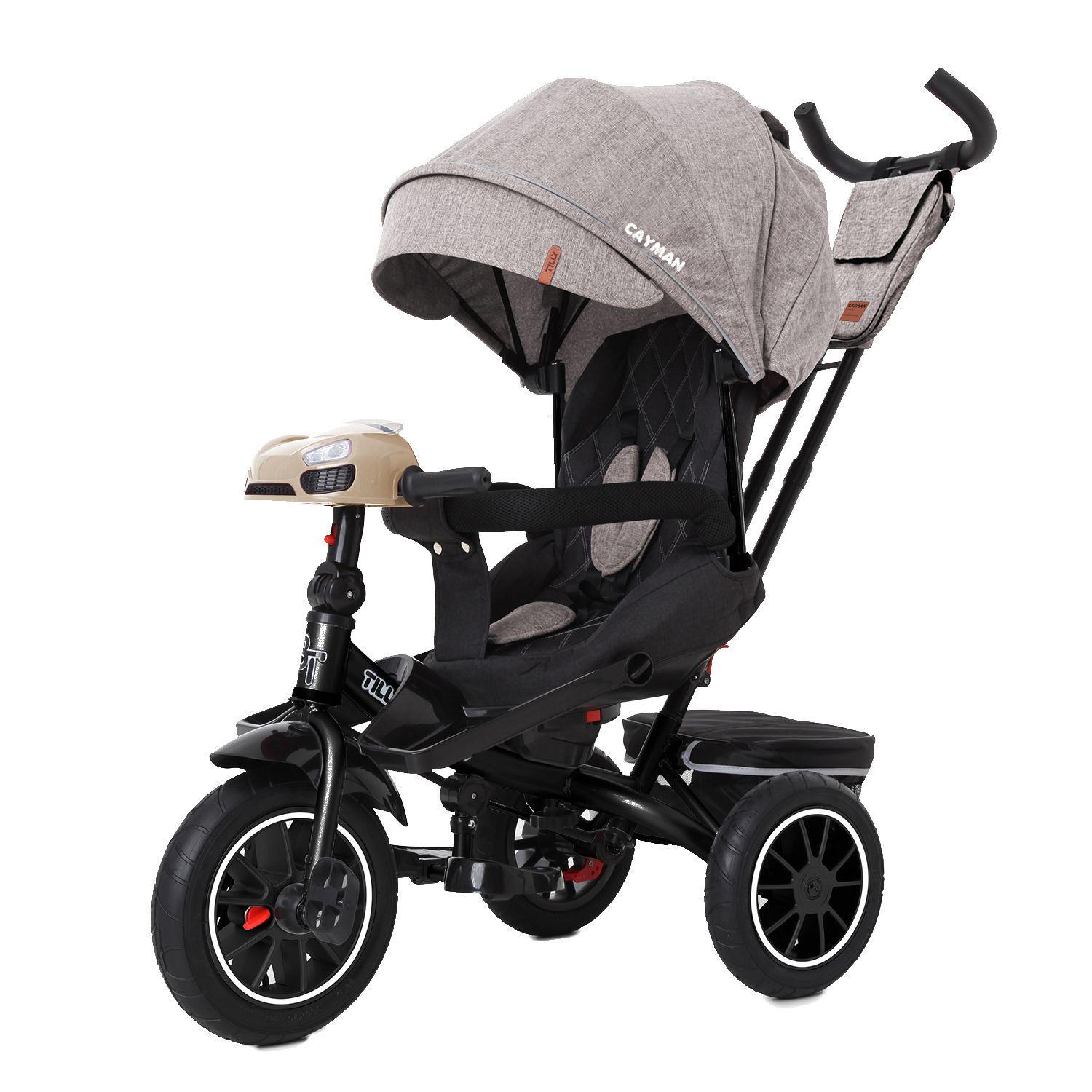 Велосипед детский трехколесный TILLY CAYMAN T-381/7 с пультом и усиленной рамой Бежевый (543041542)