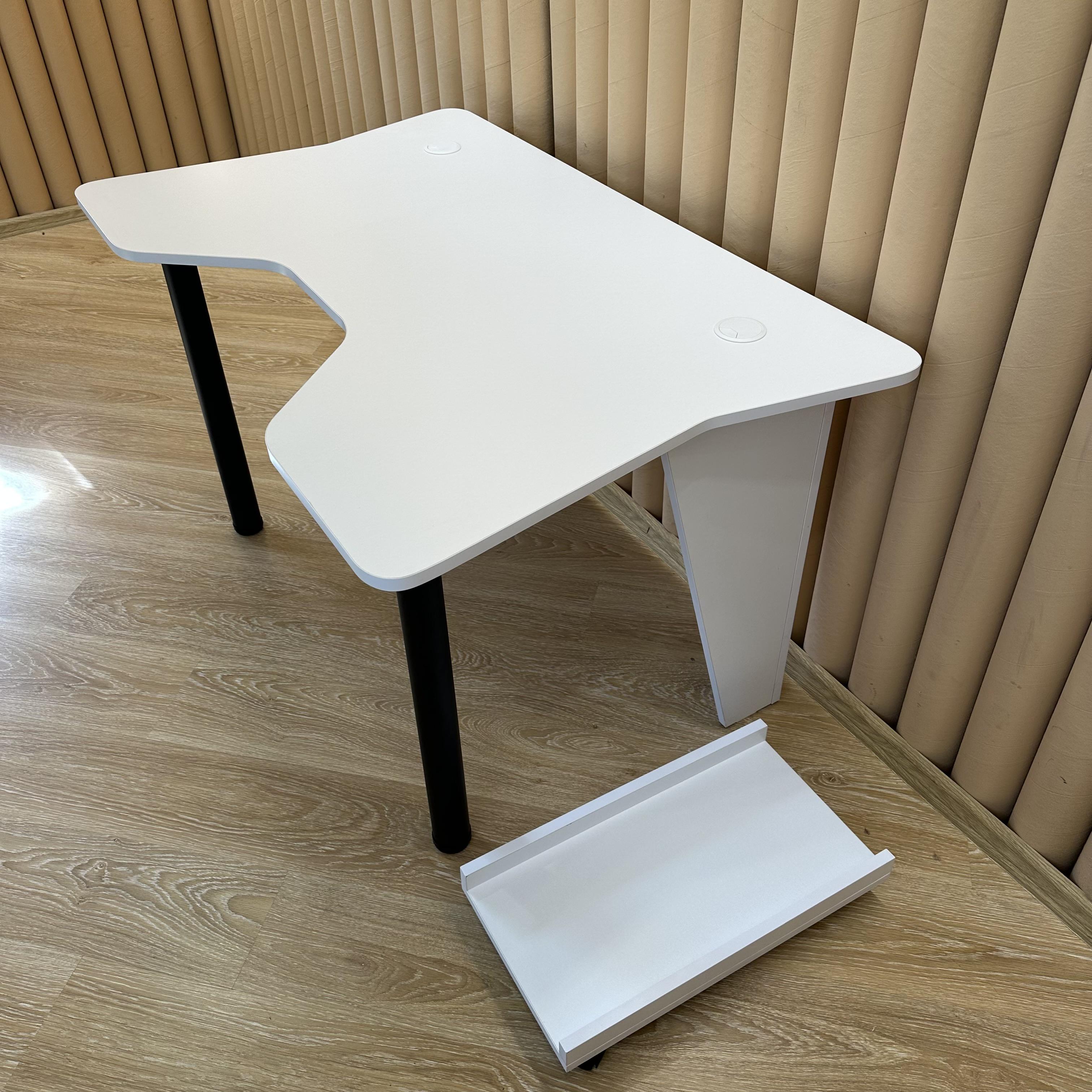 Стол компьютерный геймерский Drom Butterfly 18 мм ЛДСП с подставкой для ПК Белый