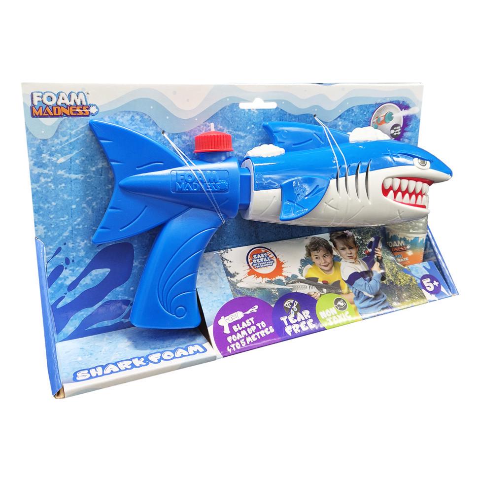 Пистолет водяной Shark Foam стреляет пеной дальность 4-5 м Синий (IW-181-W-199)