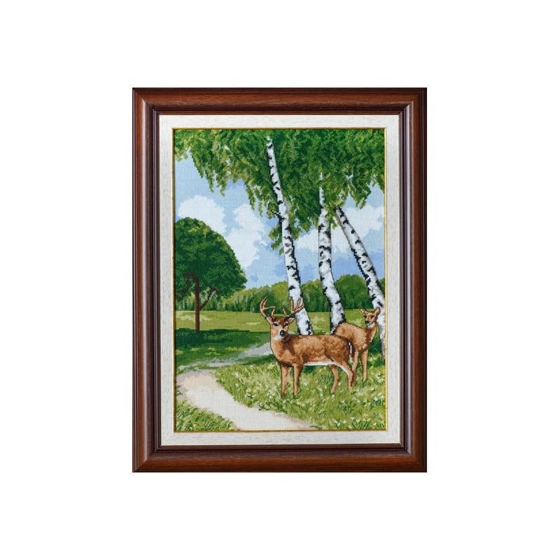 Набір для вишивки хрестиком EXPRESSIONS ex1147 Birches and reindeer (18241) Набір для вишивки хрестиком EXPRESSIONS ex1147 Birches and reindeer (18241)