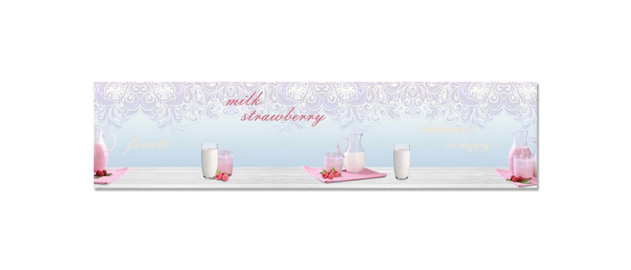 Наклейка виниловая на кухню Zatarga Малиновый коктейль 600х2500 мм (1289776384)