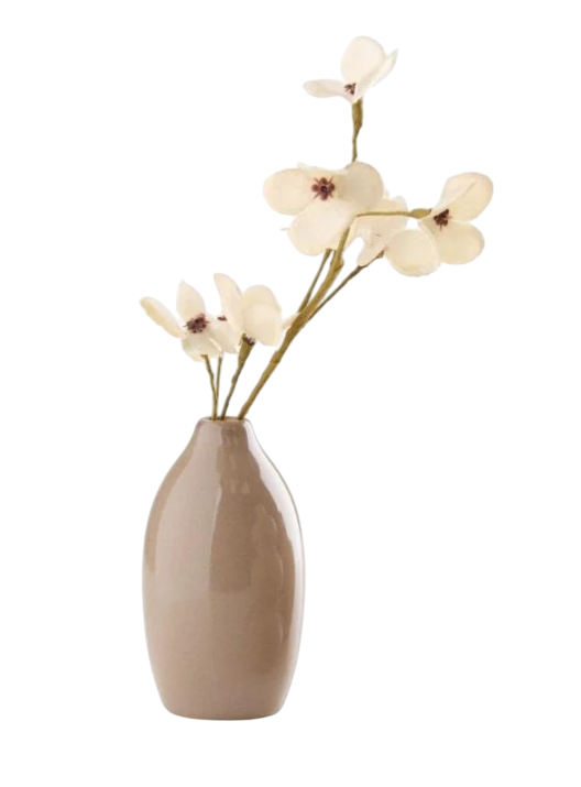 Ваза d 6 см высота 10 см Бежевый (32363c68)