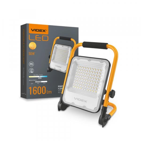 Прожектор LED Videx PREMIUM F2A акумуляторний 50W 5000K