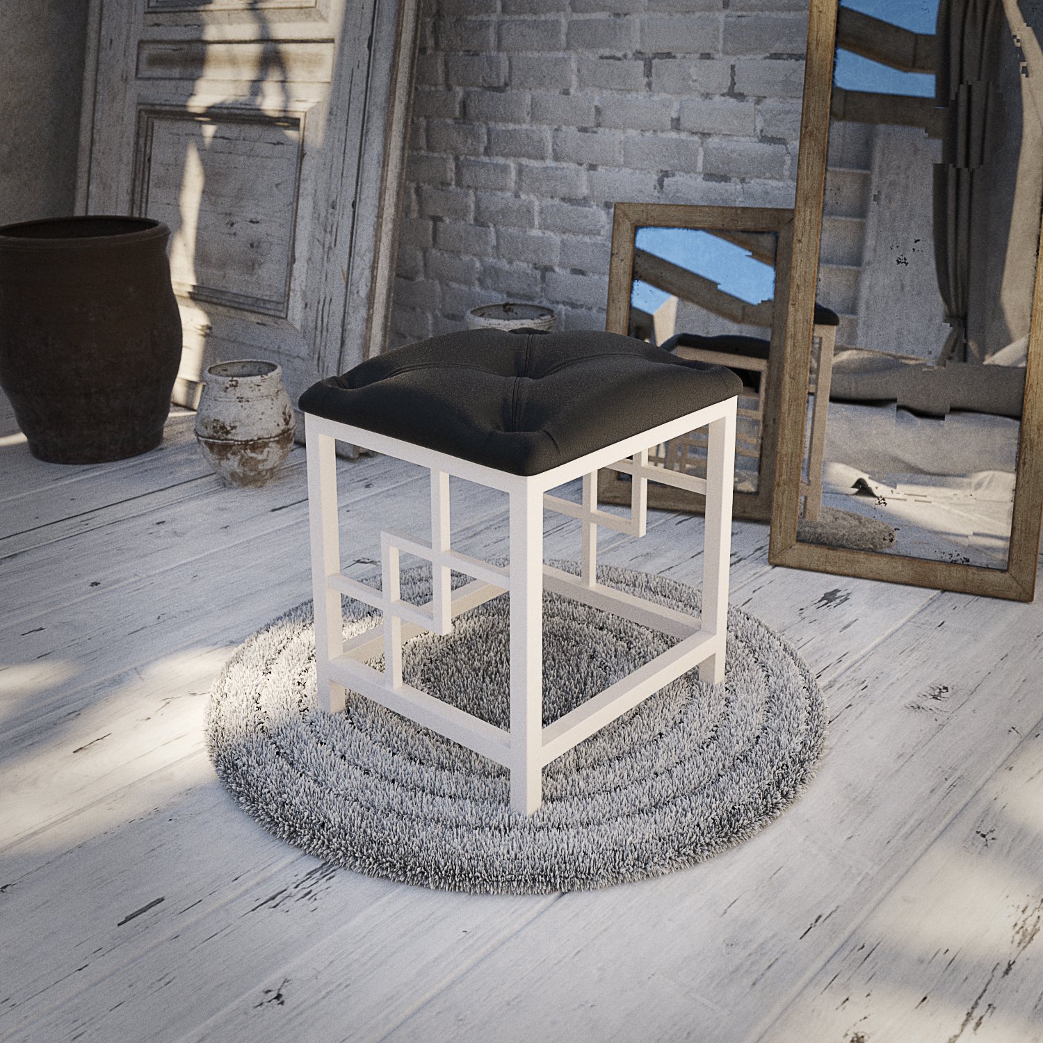 Трюмо и пуф Арден 00 Белый/Кантри лейбл/Родео - фото 3 Трюмо и пуф Арден 00 Белый/Кантри лейбл/Родео - фото 3