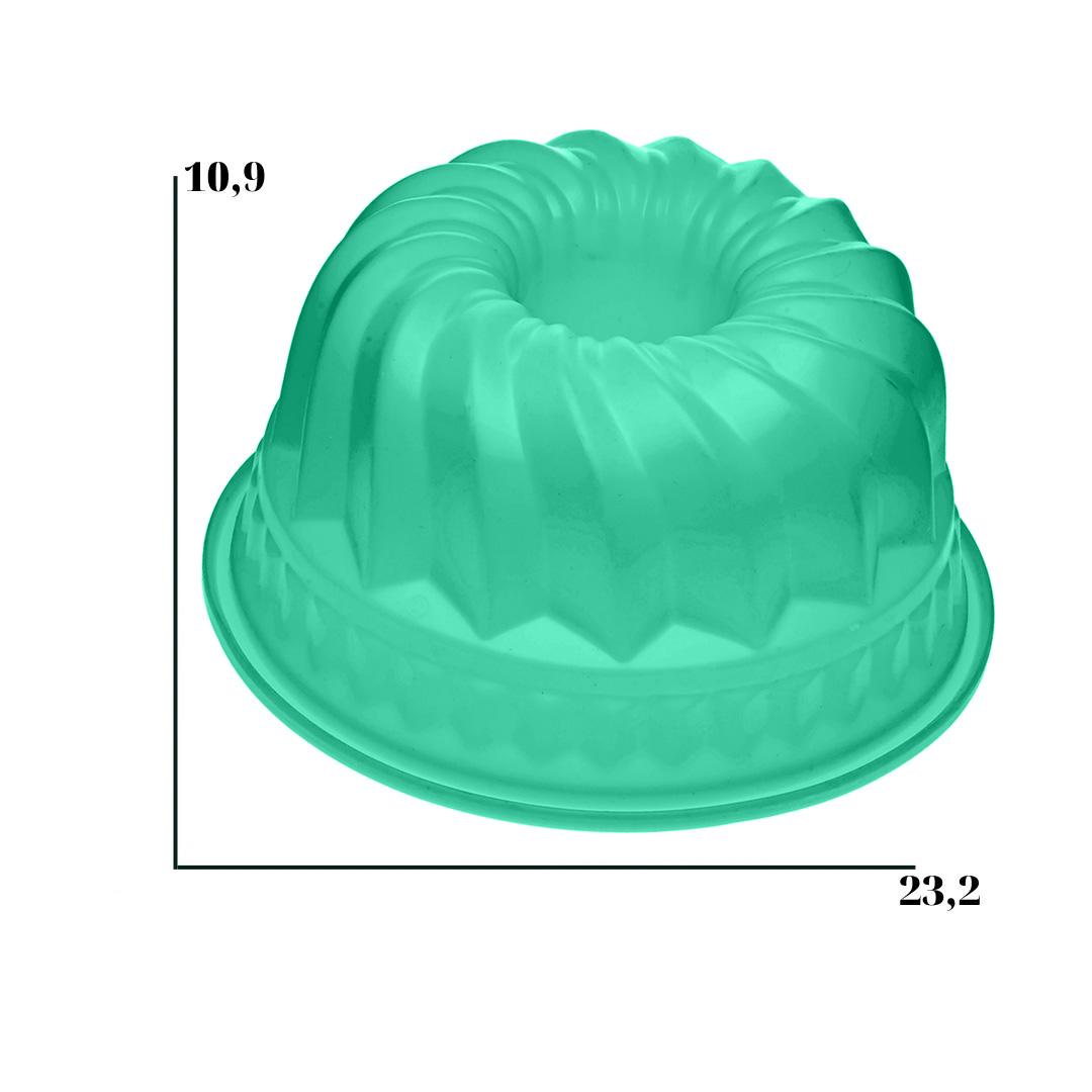 Форма силиконовая для выпекания с втулкой 23,2x10,9 см Зеленый (84814) - фото 3