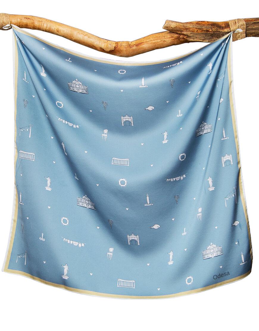 Хустинка Моя Одеса жіноча SOFT25 блакитна One size Хустинка Моя Одеса жіноча SOFT25 блакитна One size