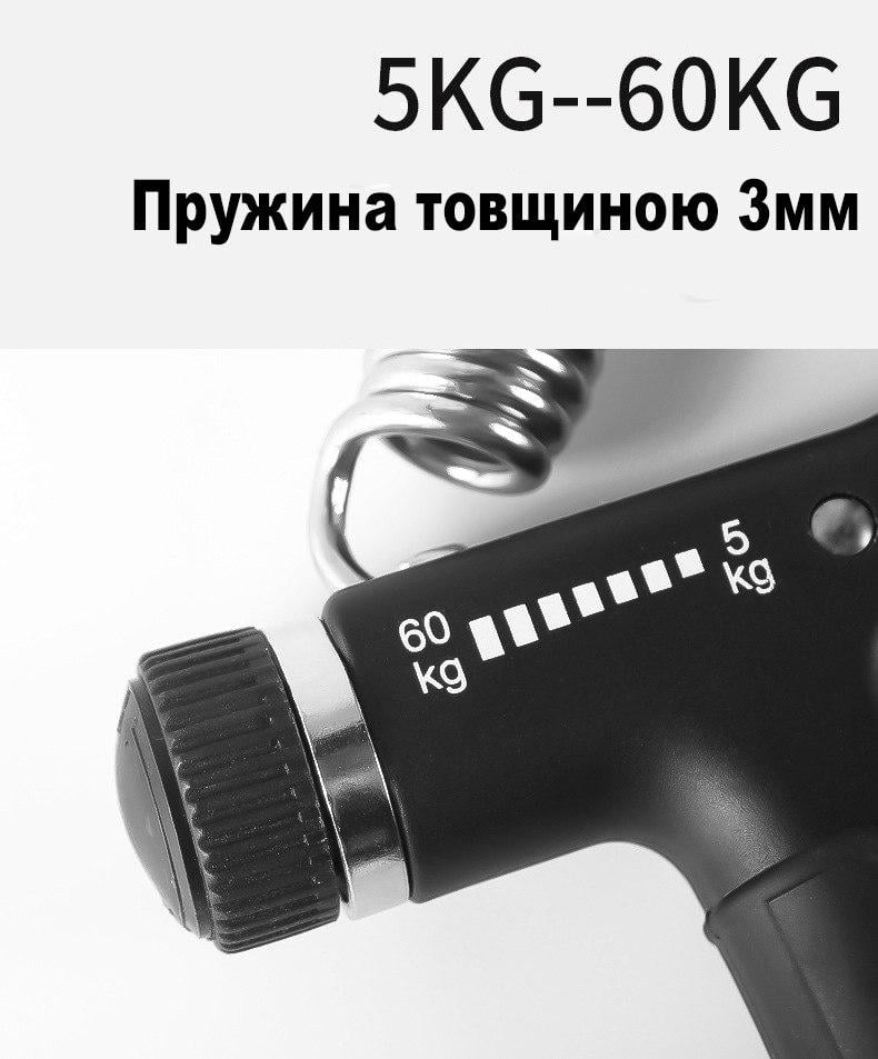 Эспандер для рук пружинный с нагрузкой 5-60 кг (29197) - фото 3