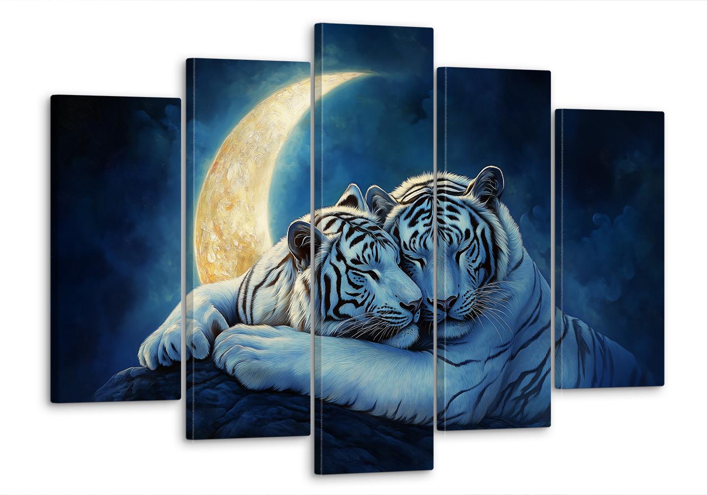 Картина модульная MAKO тигры под луной 80x125 см (MK50625)