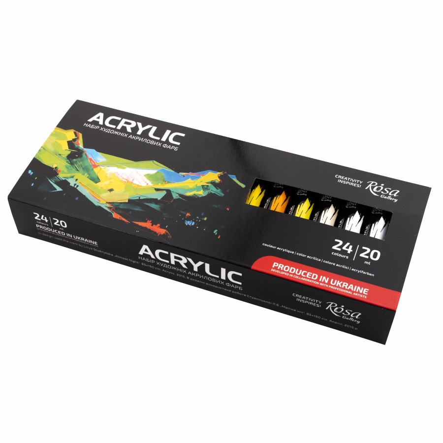 Набір акрилових фарб ROSA Gallery 9074775 24х20 мл (4823098538172)