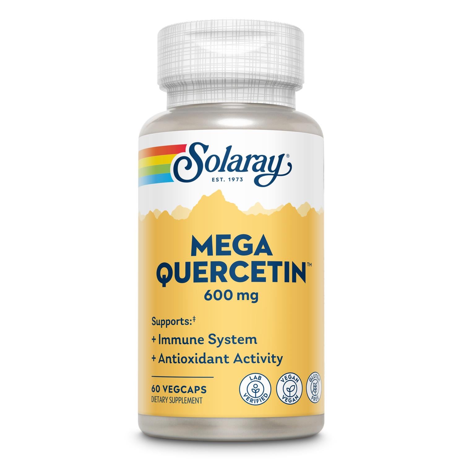 Кверцетин Solaray Mega Quercetin 600 мг 60 VegCaps (SOR-44686)