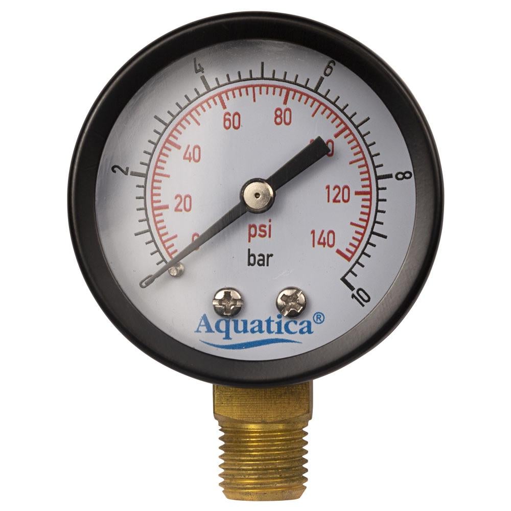 Манометр тиску води Aquatica 779538 з нижнім підключенням на 10 бар 1/4" Ø 50 мм (220374)