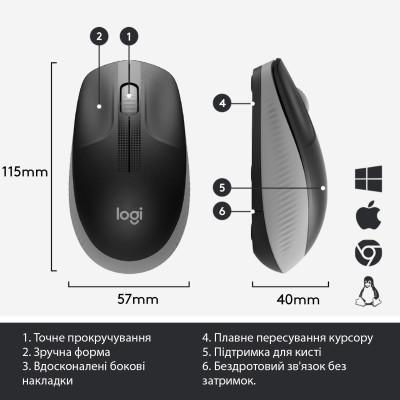 Компьютерная мышка Logitech M190 Mid Grey (910-005906) - фото 5