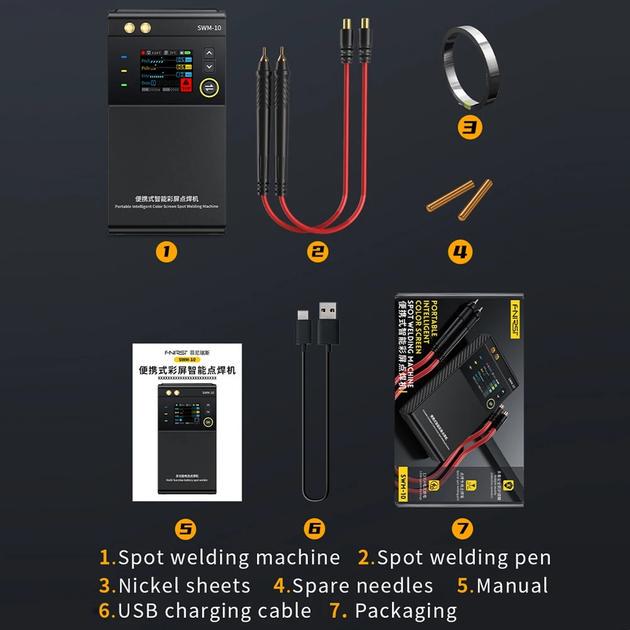 Апарат точкового зварювання акумуляторів FNIRSI SWM-10 акумуляторний (ART-14298) - фото 7