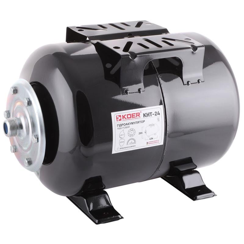 Гідроакумулятор горизонтальний KOER KHT-24 KB0008 24 л 1" (77873)