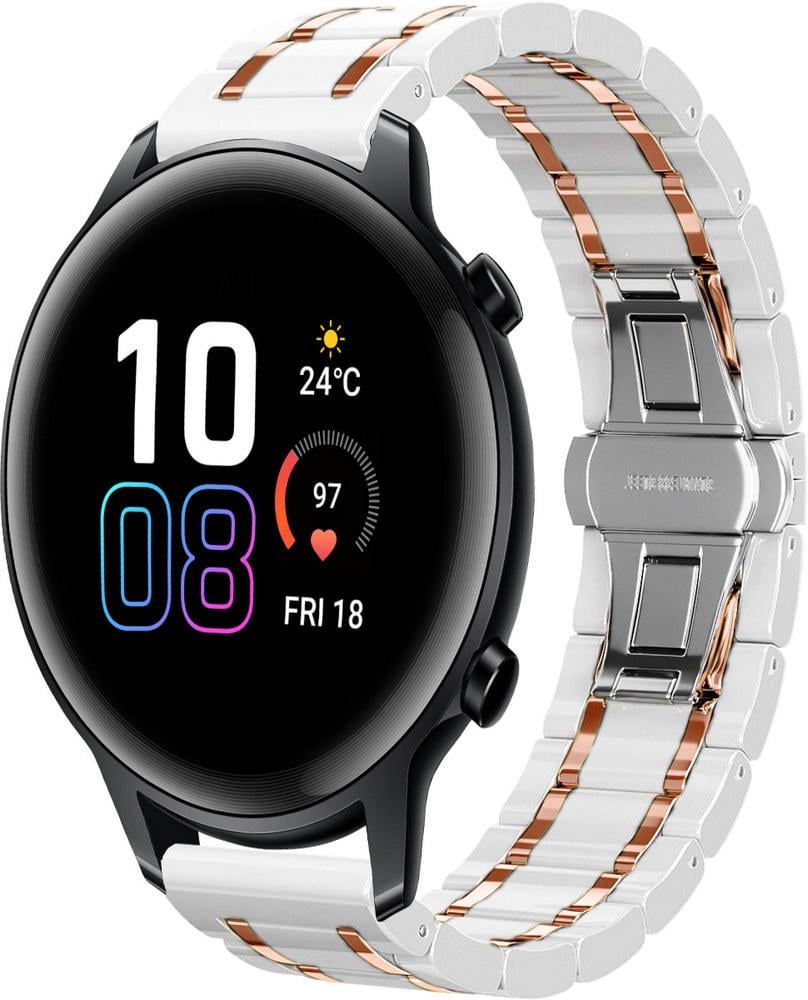 Ремешок керамический Ceramo для Honor Magic Watch 2 42 мм Pink/White (28743-52) Ремешок керамический Ceramo для Honor Magic Watch 2 42 мм Pink/White (28743-52)