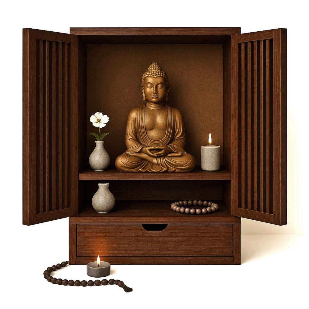 Вівтар для медитації з дерева Ашвінат Терракот (ЛАТ-004132)