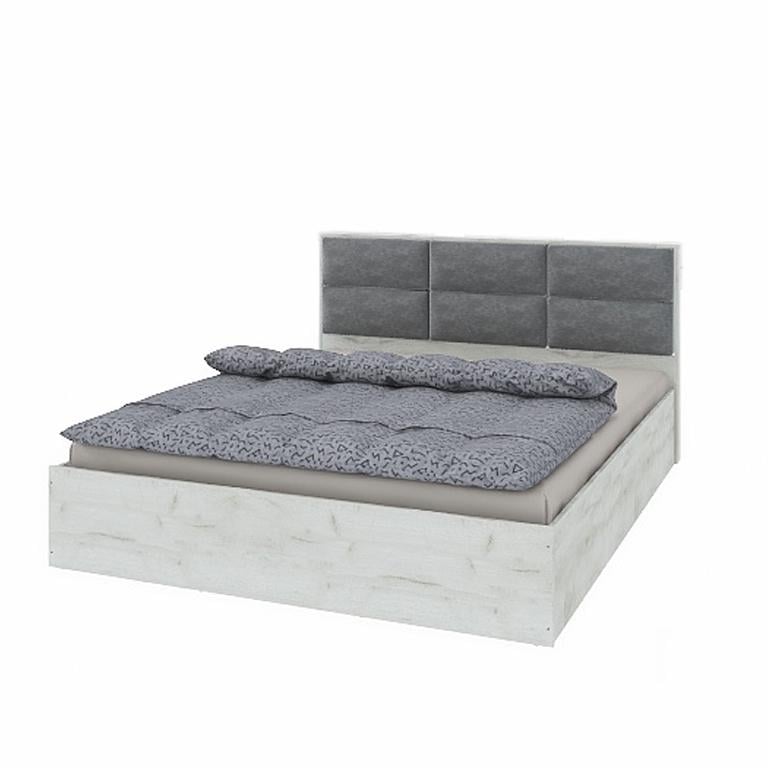 Кровать двуспальная Everest Лайт КЛ-1600 каркас щит ДСП Крафт белый (11437) Кровать двуспальная Everest Лайт КЛ-1600 каркас щит ДСП Крафт белый (11437)