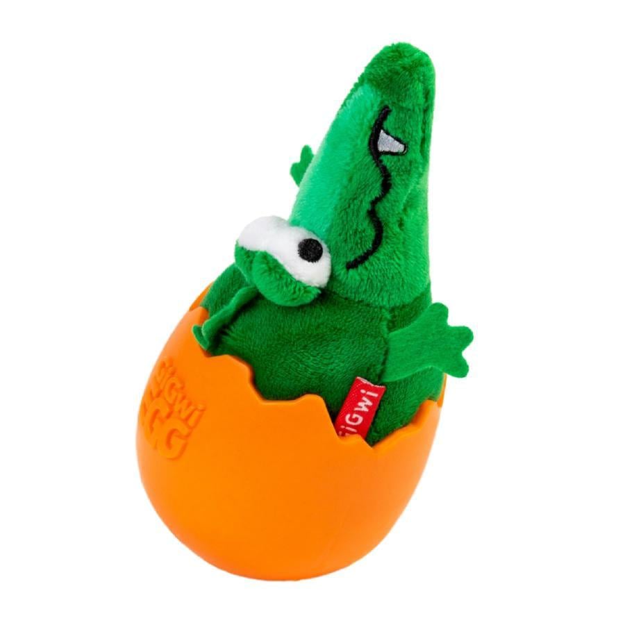 Игрушка для собак GiGwi EGG Крокодил-неваляшка с пищалкой 14 см