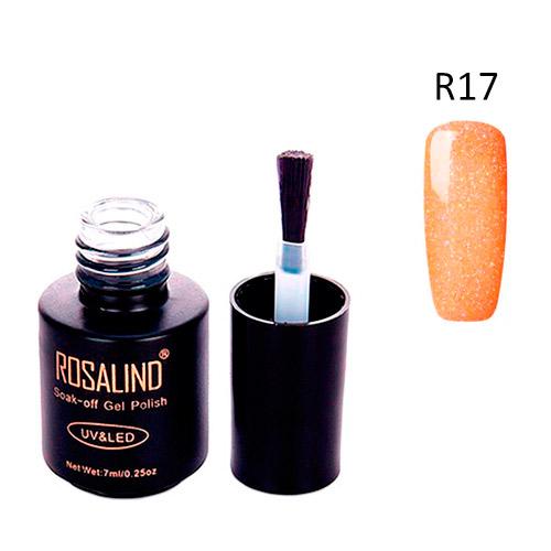 Гель-лак для нігтів Rosalind 7 мл шіммер, R17 абрикосовий