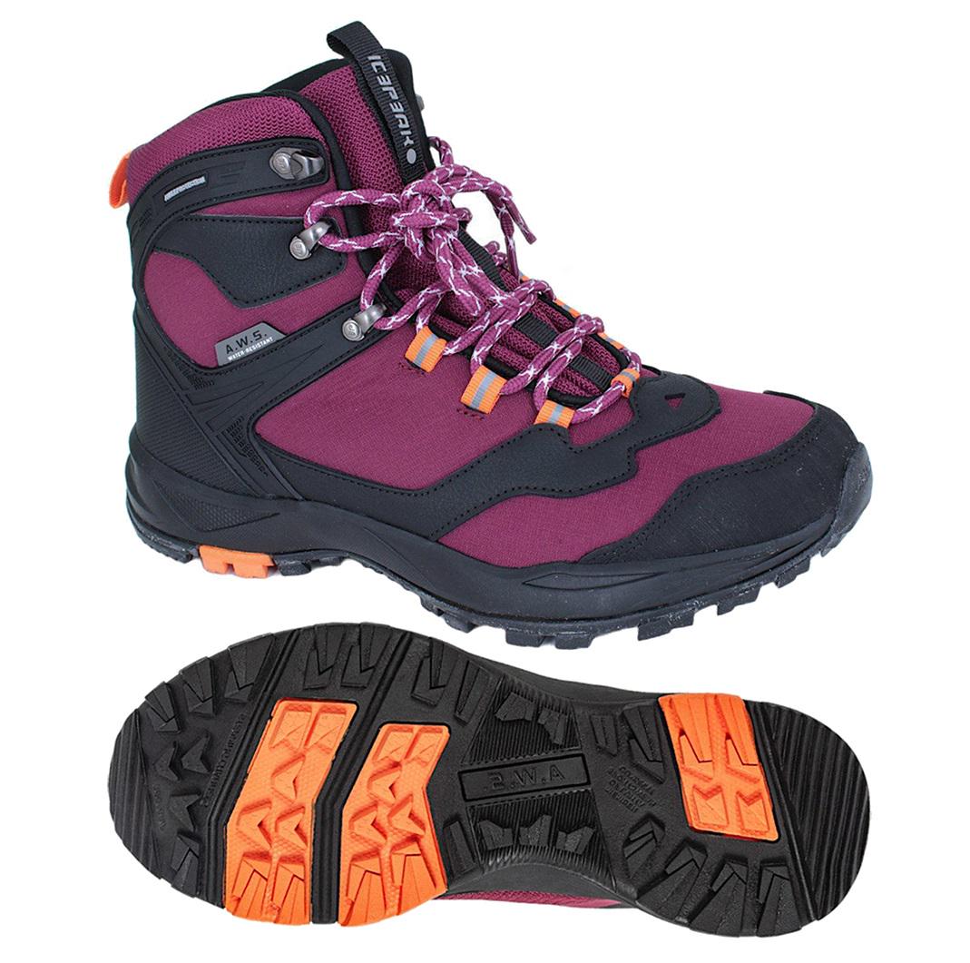 Ботинки трекинговые женские ICEPEAK MS AWS Water-Resistant р. 38 25,3 см Dark Red/Bordo (2-75278-690-38)