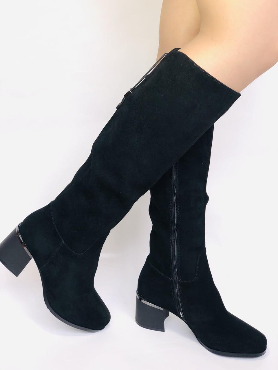 Сапоги женские зимние Blue Tempt р. 35 23,0 см Черный (2387)