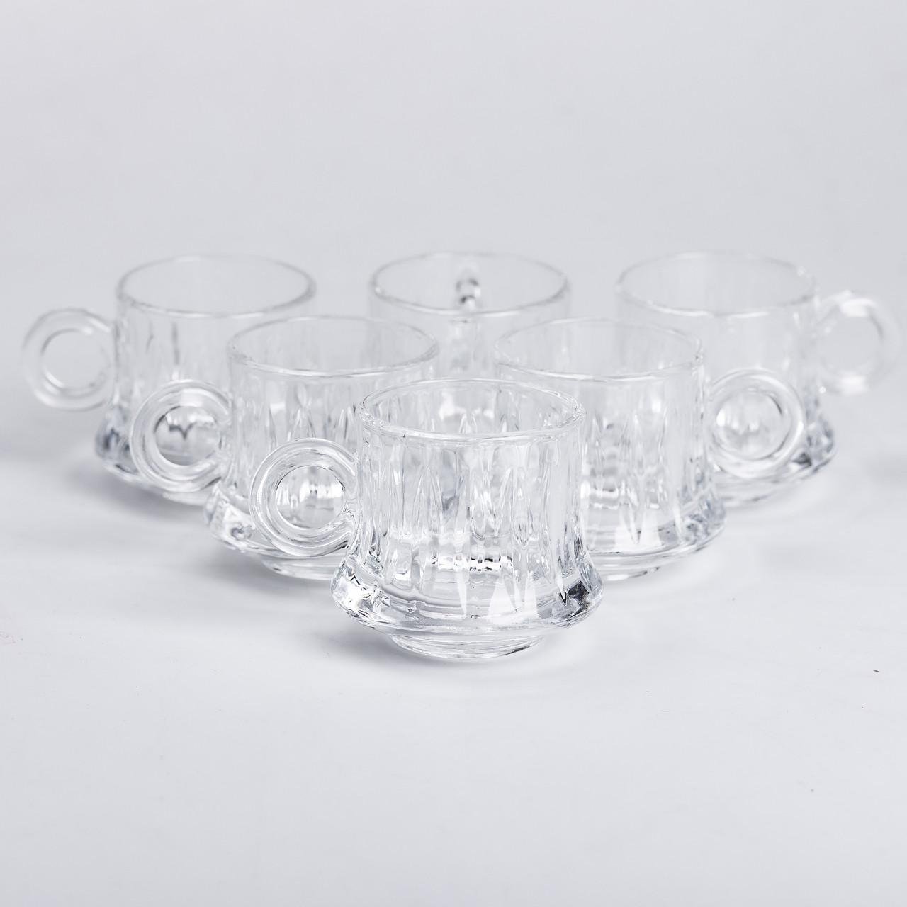 Набір склянок для чаю/кави 6 шт. 100 мл Прозорий