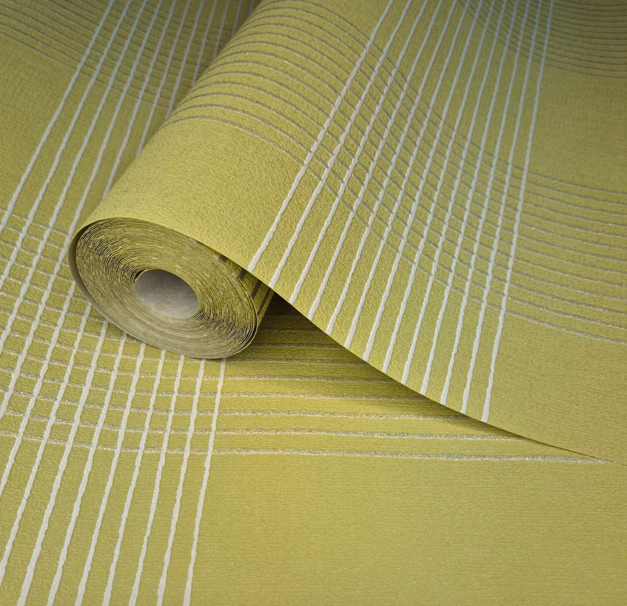 Обои виниловые Marburg 6615-40 с геометрическим узором/для кухни/прихожей/гостиной Салатовый (2556887644)