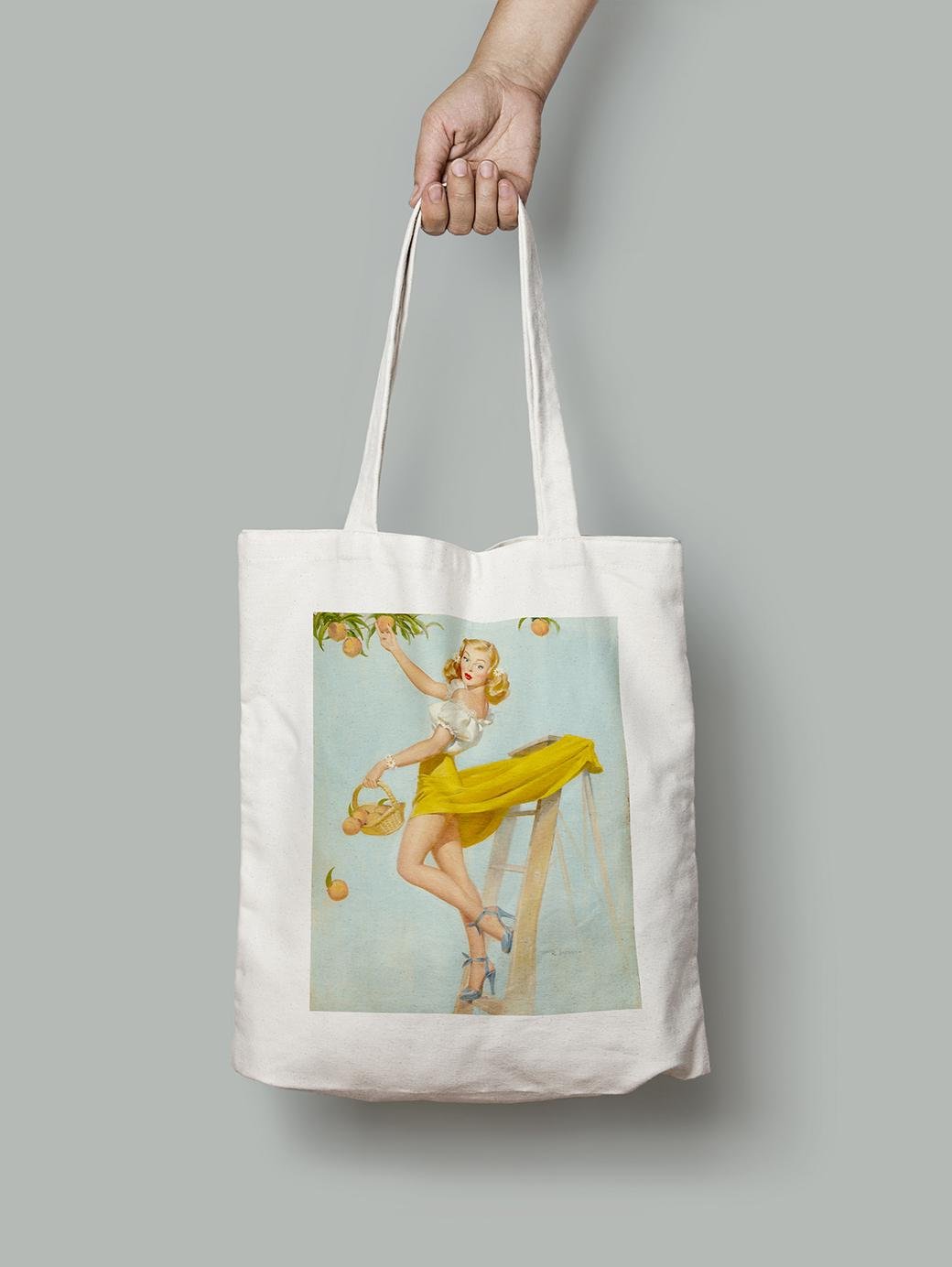 Эко-сумка шопер Девушка с апельсинами. Ричард Скемп