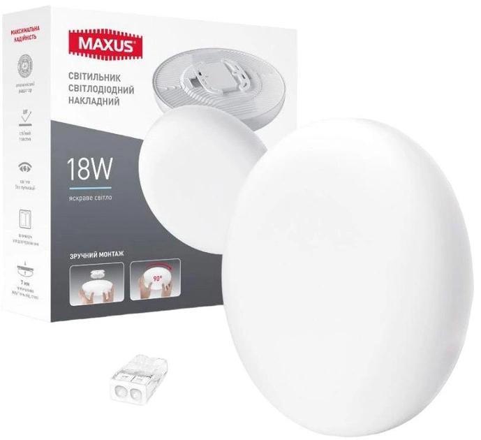 Настінно-стельовий LED-світильник Maxus SP Surface Circle 18W 4100K (1-MSP-1841-CS)