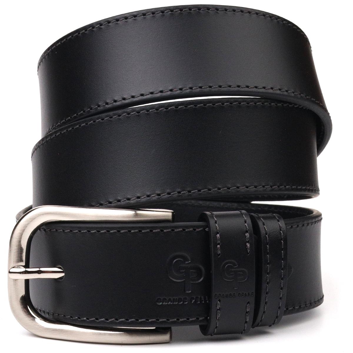 Ремінь чоловічий GRANDE PELLE Leather Belt 21463 Чорний - фото 1