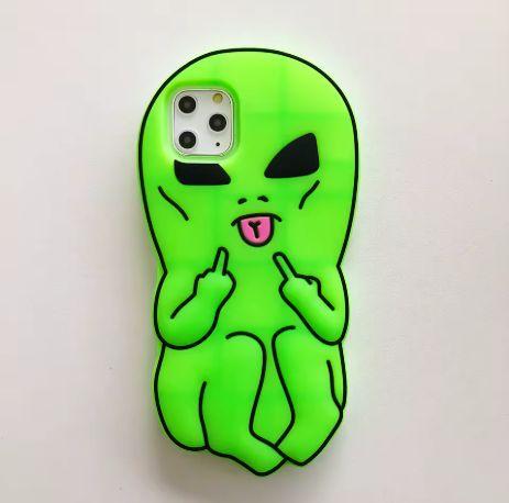 Чехол силиконовый с инопланетянином iPhone 11 (2477245959)