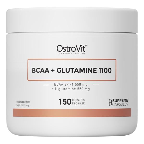 Амінокислота BCAA для спорту OstroVit BCAA + Glutamine 1100 mg 150 капс. (000015987)