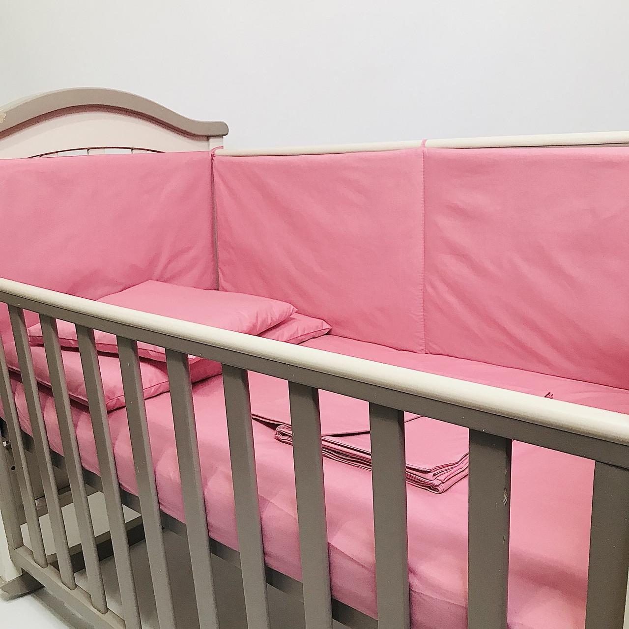 Бортики защита в детскую кровать Penetka бязь 120x40/60x40 см Розовый (6500.120.40.95) - фото 5 Бортики защита в детскую кровать Penetka бязь 120x40/60x40 см Розовый (6500.120.40.95) - фото 5